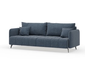 Валериан диван трёхместный прямой Синий, ткань RICO FLEX 101 в Туле - tula.katalogmebeli.com | фото