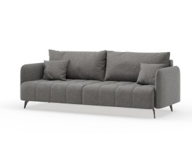 Валериан диван трёхместный прямой Стальной, ткань RICO FLEX 9292 в Туле - tula.katalogmebeli.com | фото